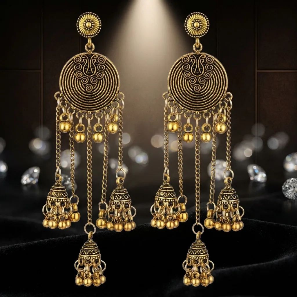Round Bell Long Personalized Bohemian Ethnic Earrings
