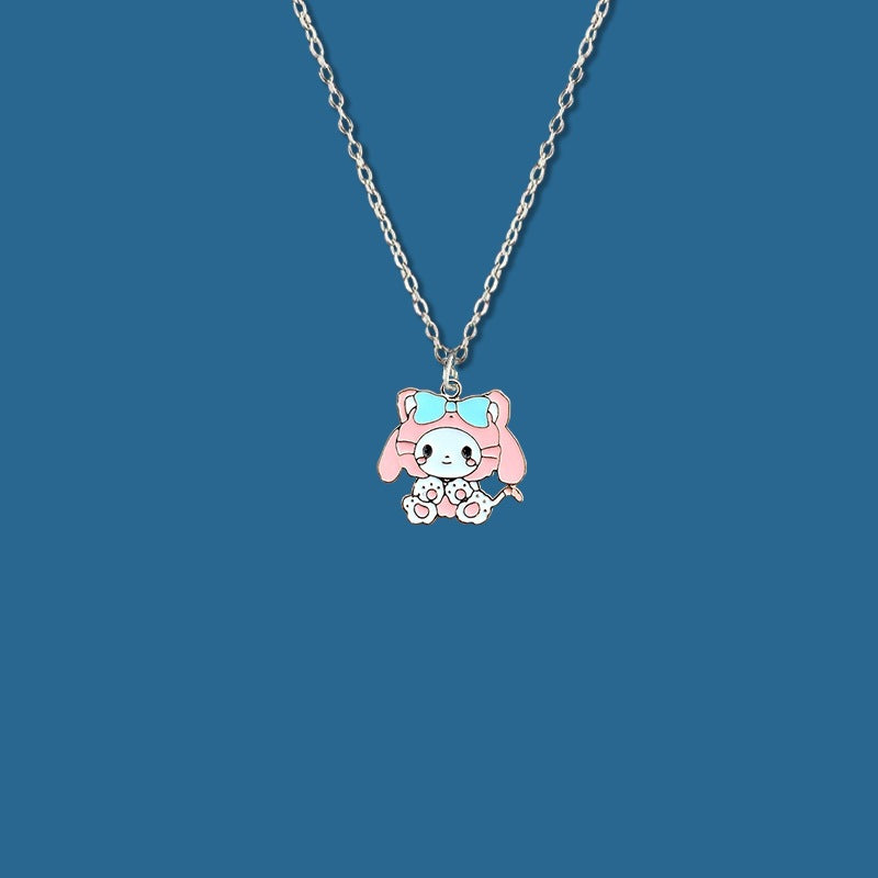 Summer Girlfriends Messenger Sisters Pair Clow Necklaces