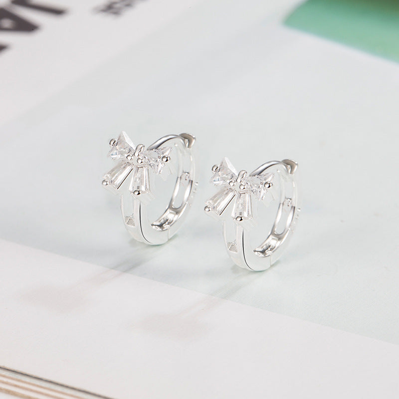 Women's Bowknot Zircon Summer Tide Graceful Personalized Cold Ear Buckle