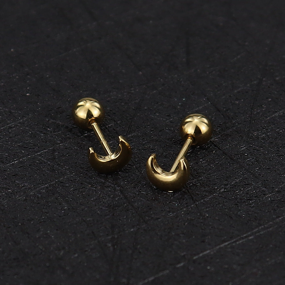Stainless Steel Ear Bone Nail Mini Piercing Screw Rings