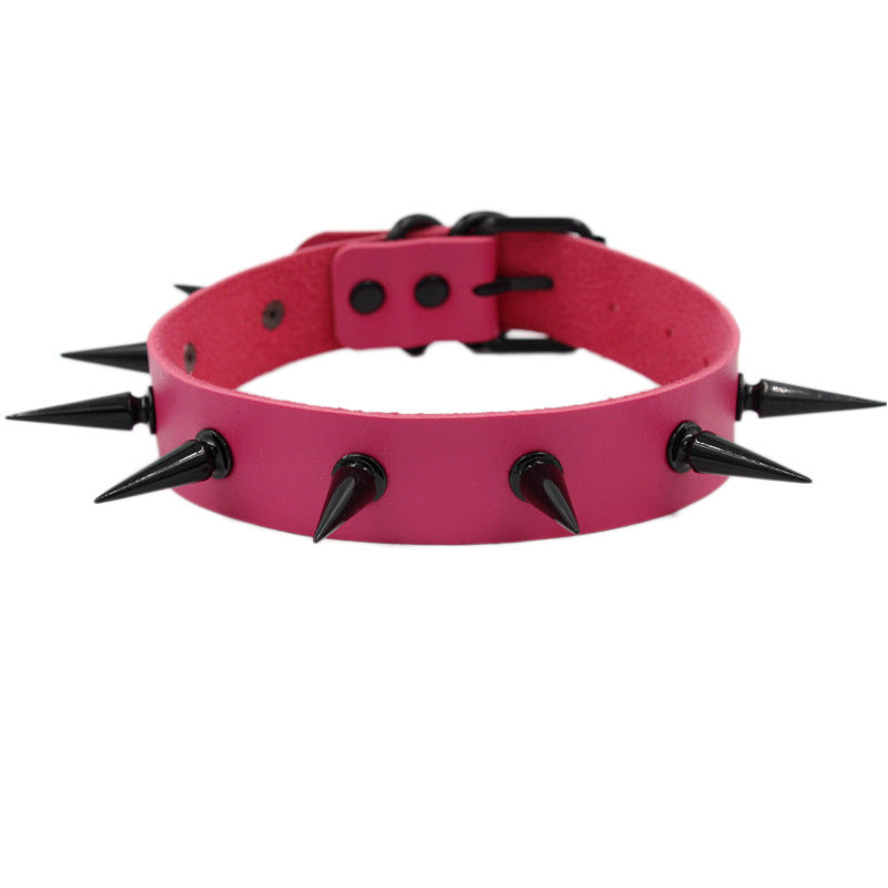 Exaggerated Spike Black Nail Collar Nightclub Punk Rivet Clavicle Necklaces