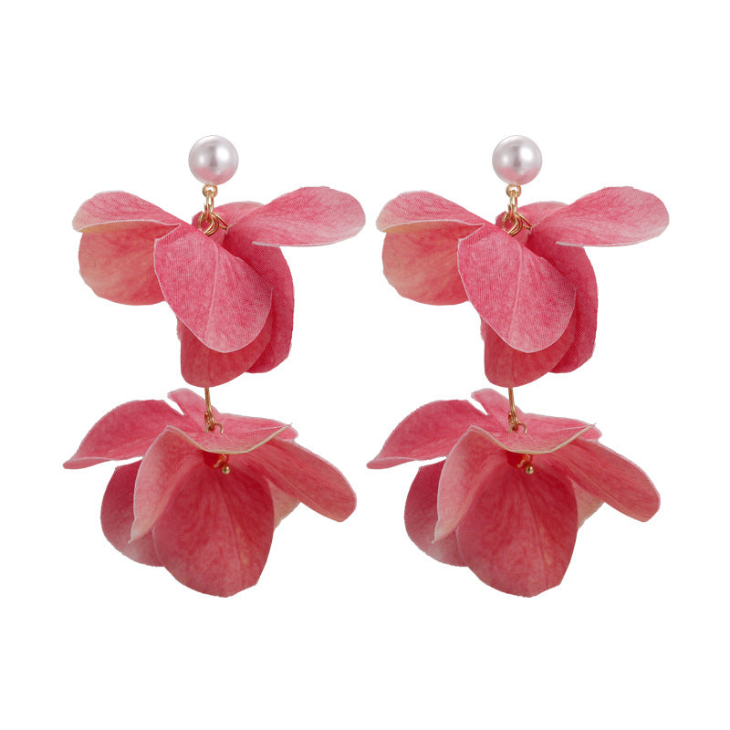 Pearl Artificial Flower Tassel For Unique Beautiful Taking Vacation Earrings