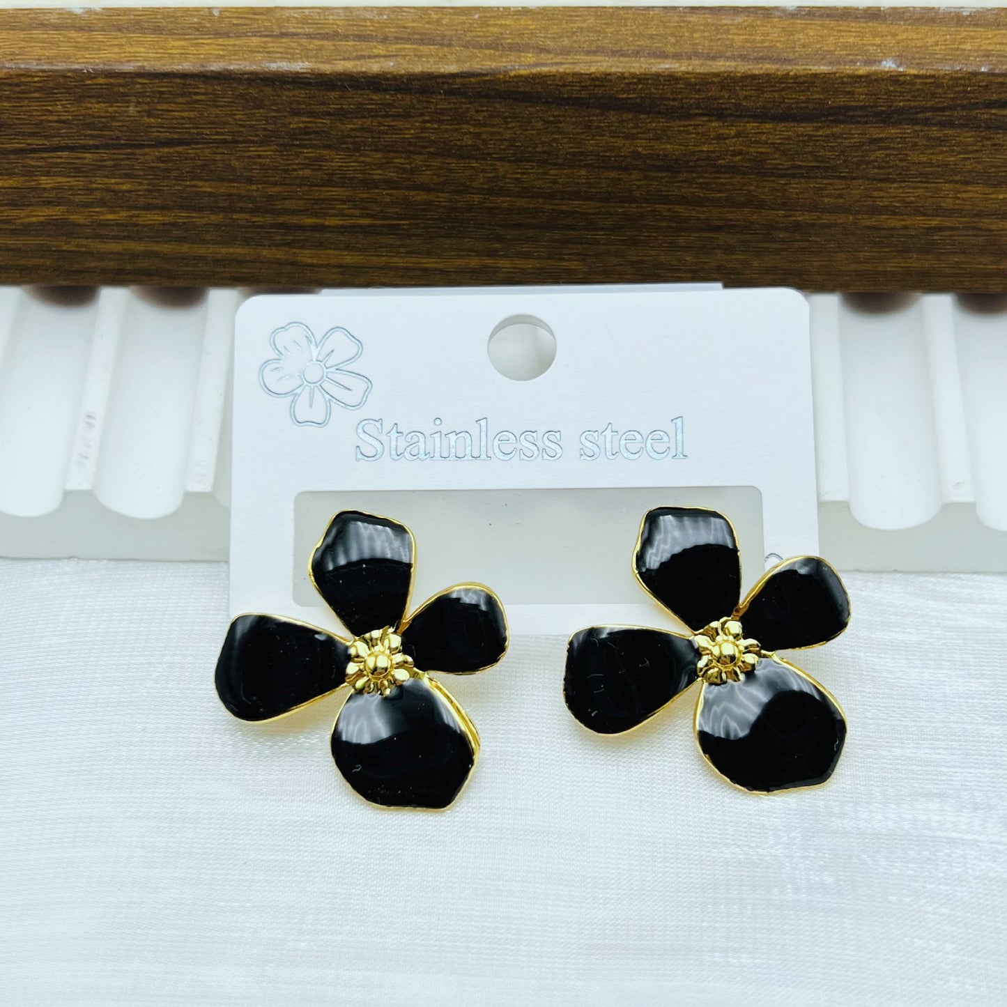 Women's Simple Blue Flower For Sterling Sier Stud Earrings