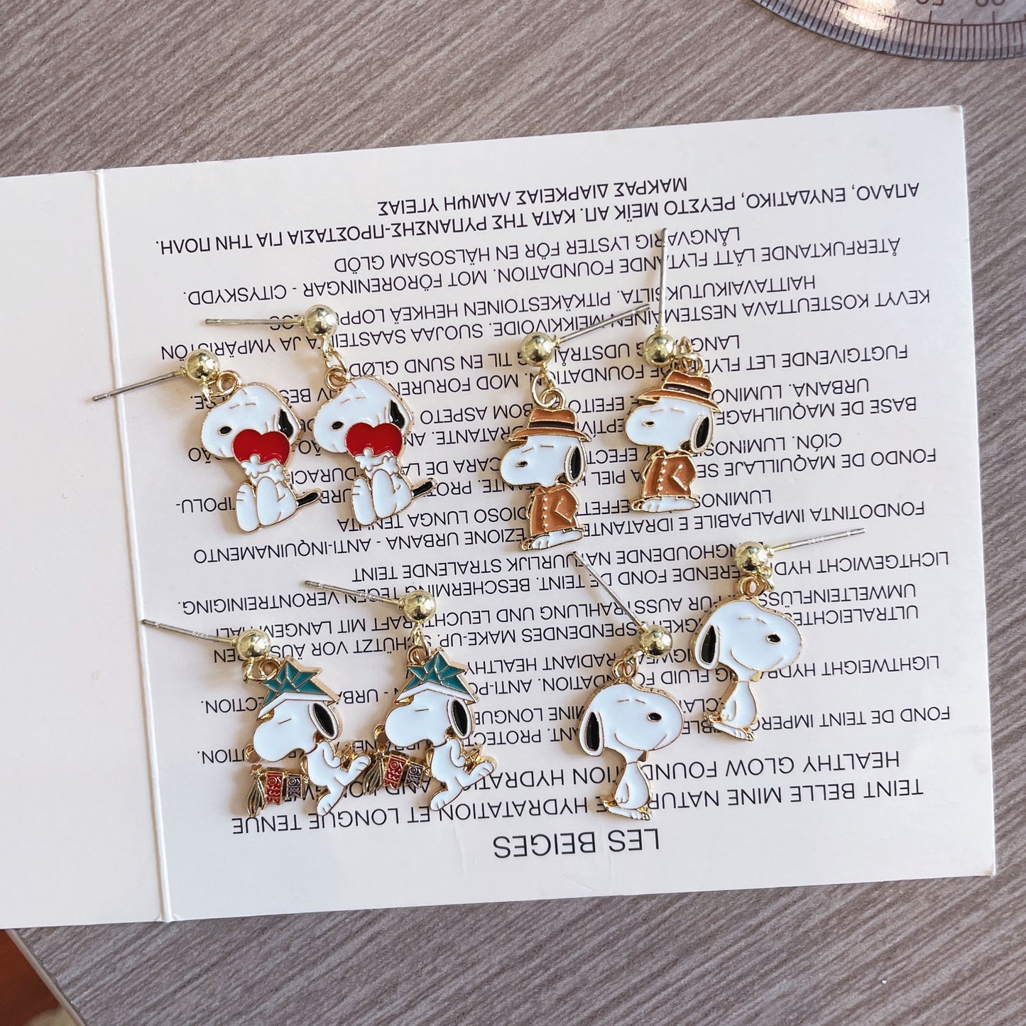 Cartoon Snoopy Cute Personality Childlike Comic Earrings