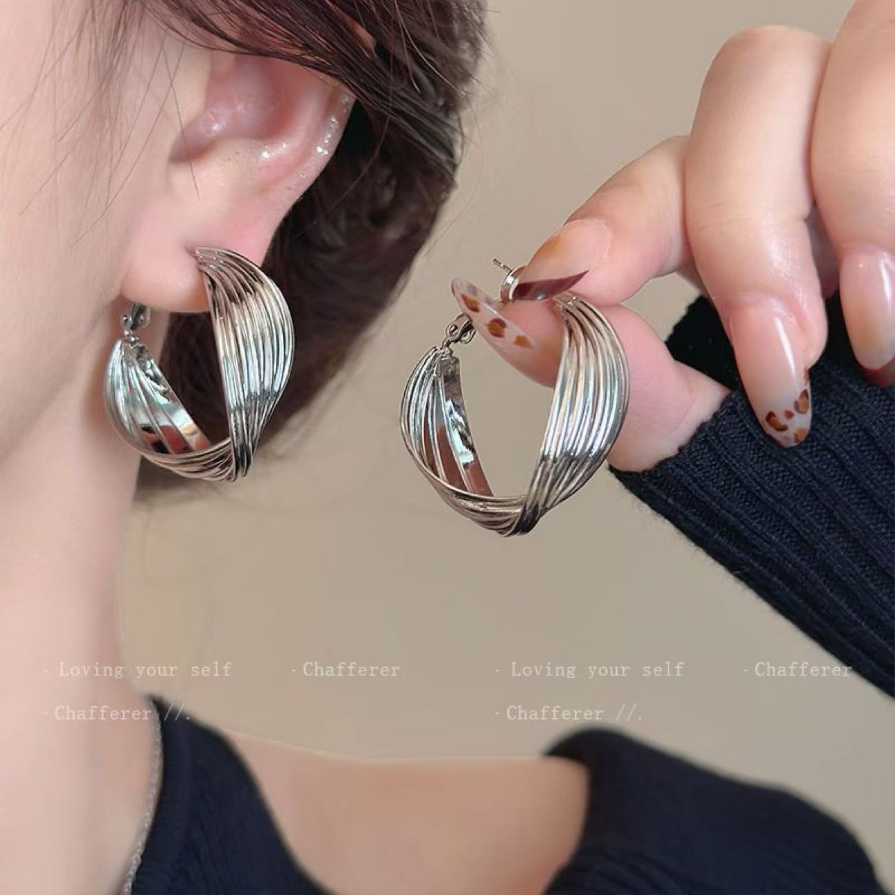 Luxury Pearl Water Drop Niche High Sense Temperament Fashion Earrings