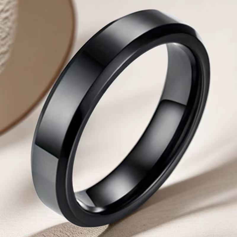 Women's & Men's Stainless Steel Simple Fashion Titanium Niche Rings