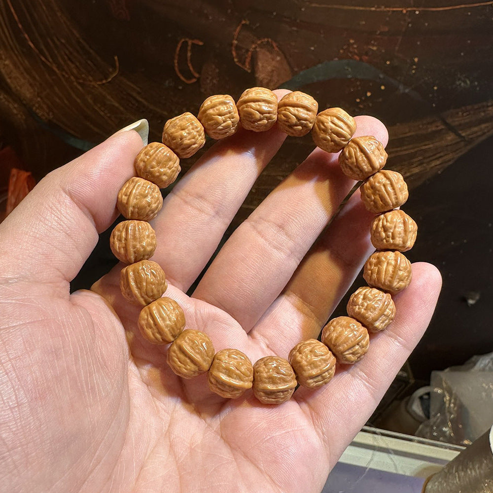 Monkey Head Walnut Glossy Love Fart Peach Single Bracelets
