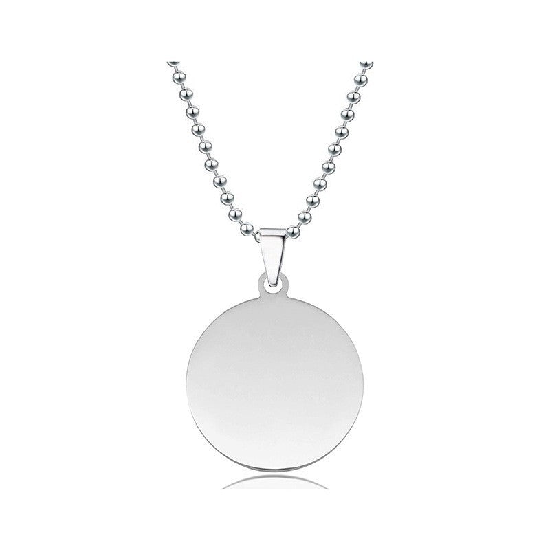 Laser Color Printing Material Holiday Gift Lettering Stainless Necklace
