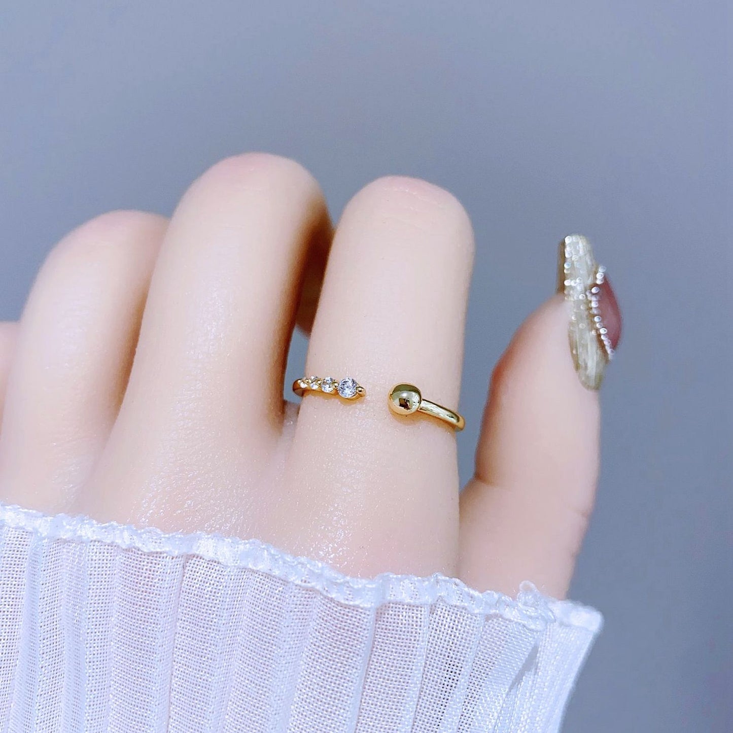 Light Luxury Minority Design Colorful Gemstone Rings