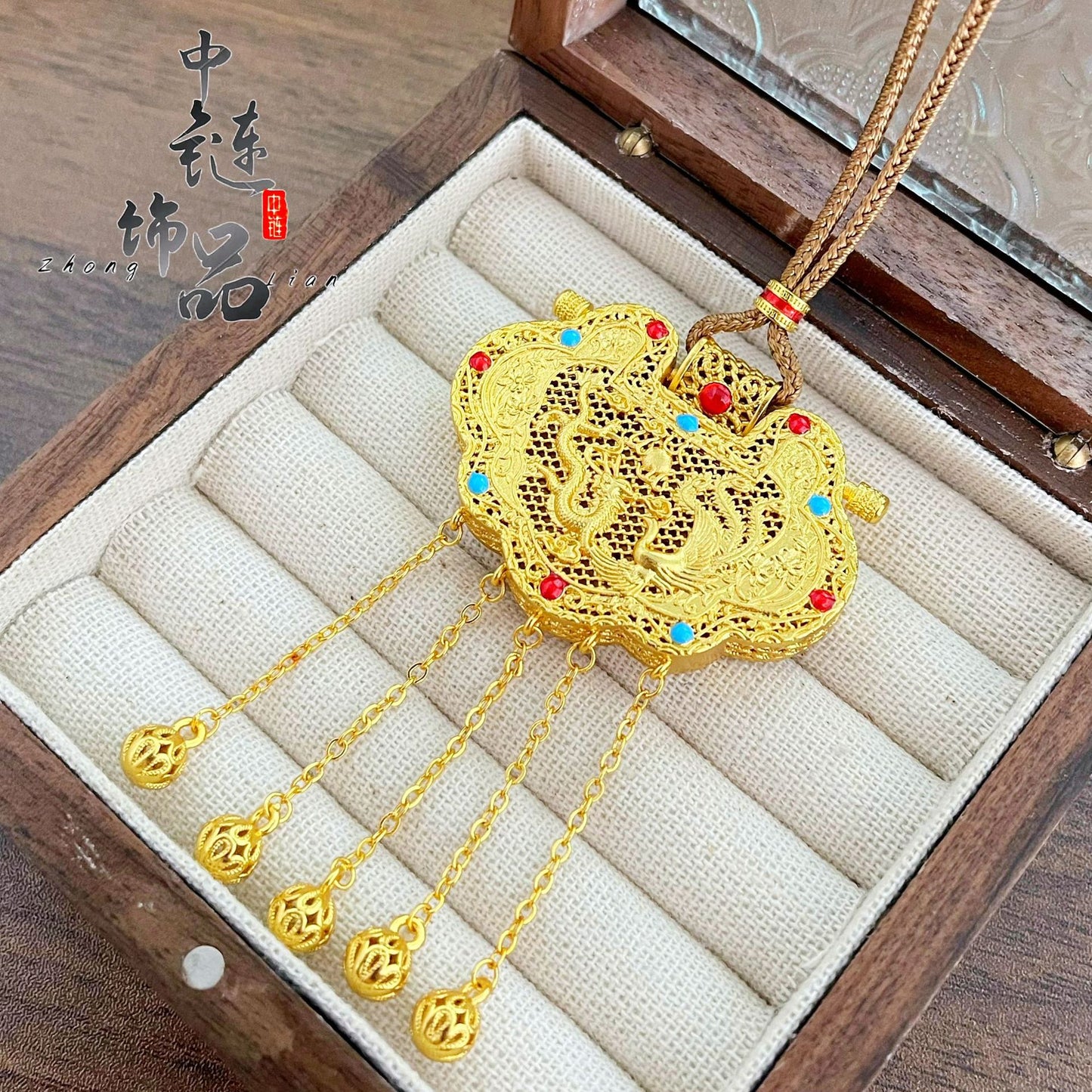 Gold Shop Ancient Style Alluvial Godfather Pendants