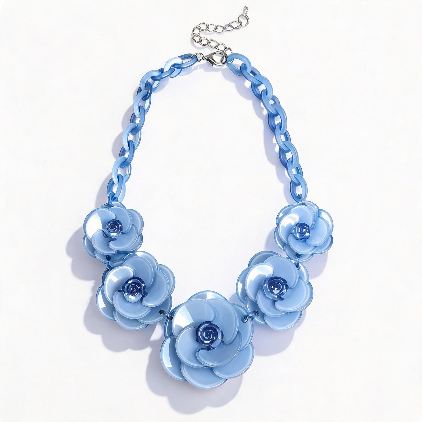 Women's Flower Bohemian Style Dopamine Contrast Color Rose Necklaces