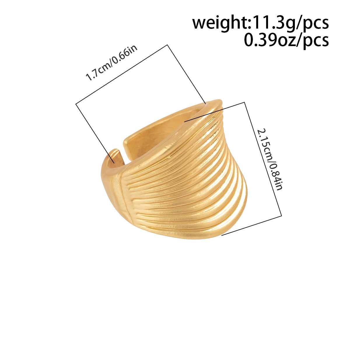 Geometric Niche French Lotus Leaf Width Rings
