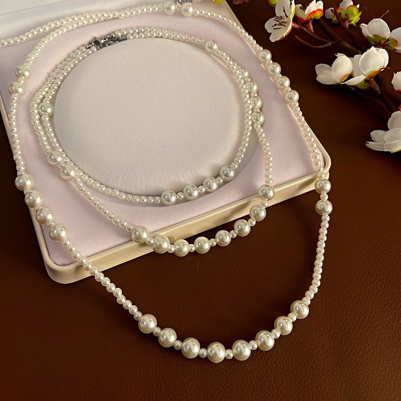 Pearl Short Design Rhinestone Collar Temperament Necklaces