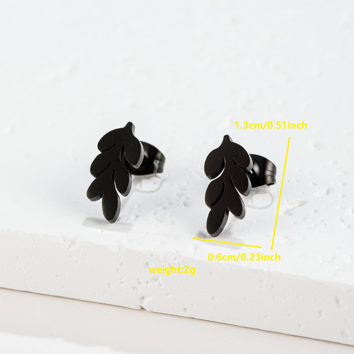 Small Animal Cat Plaid Bird Ear Geometry Stud Earrings
