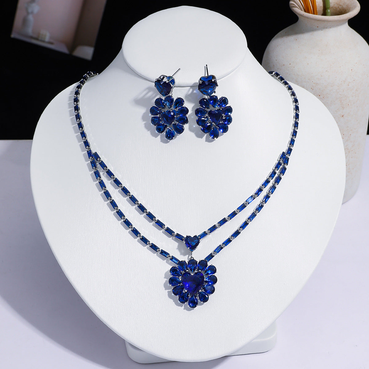 Fashion Trend Zircon Green Butterfly Tassel Necklace