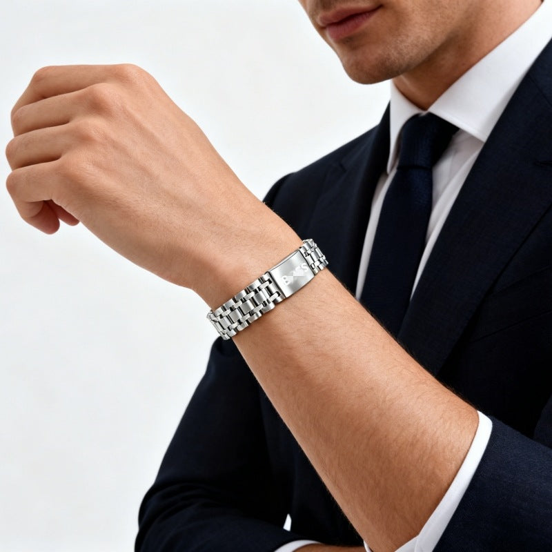 Men's Trend Strap Business Wear Stainless Steel Gifts For Bracelet