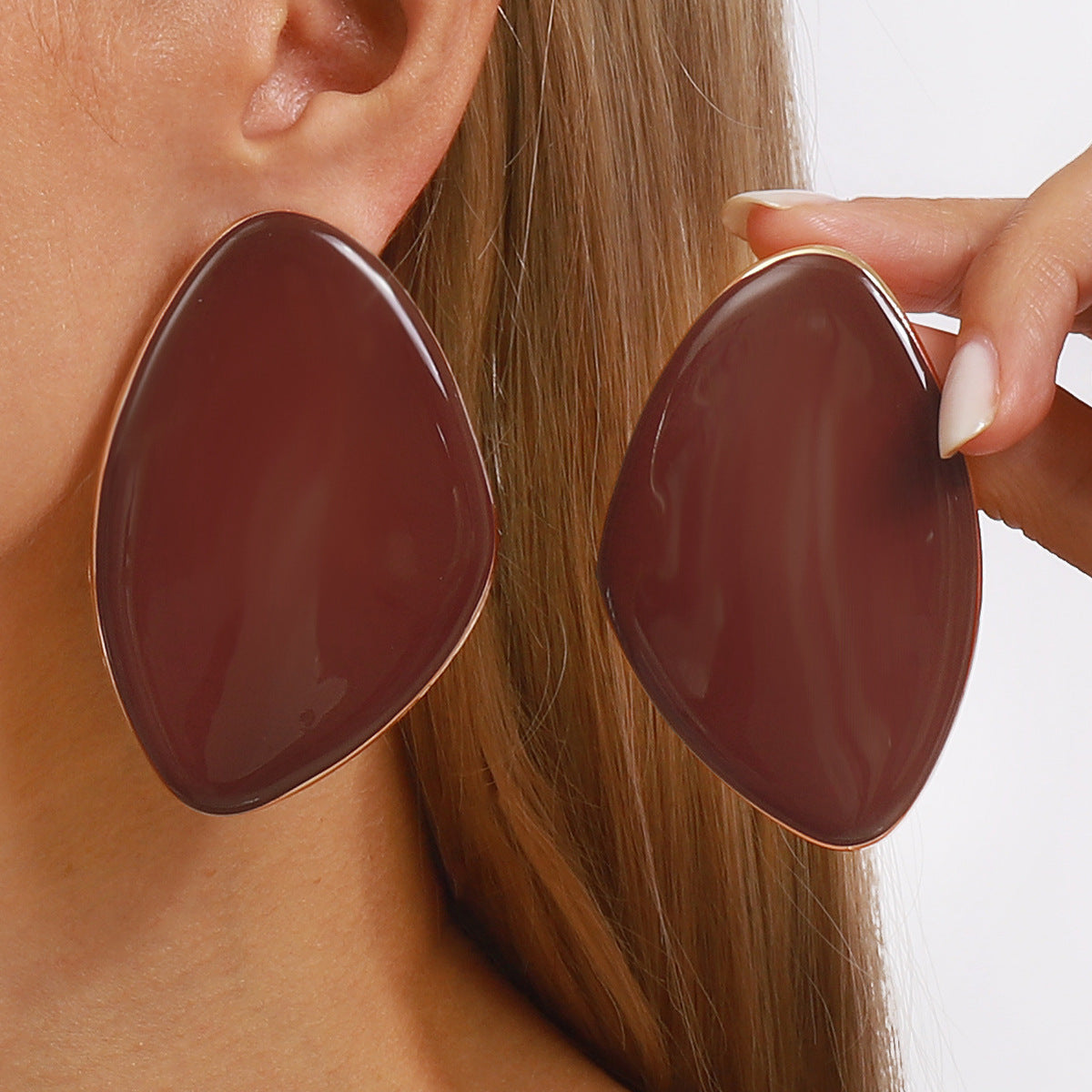 High Profile Retro Elegant Metal Geometry Ear Simple Personality Drop Earrings