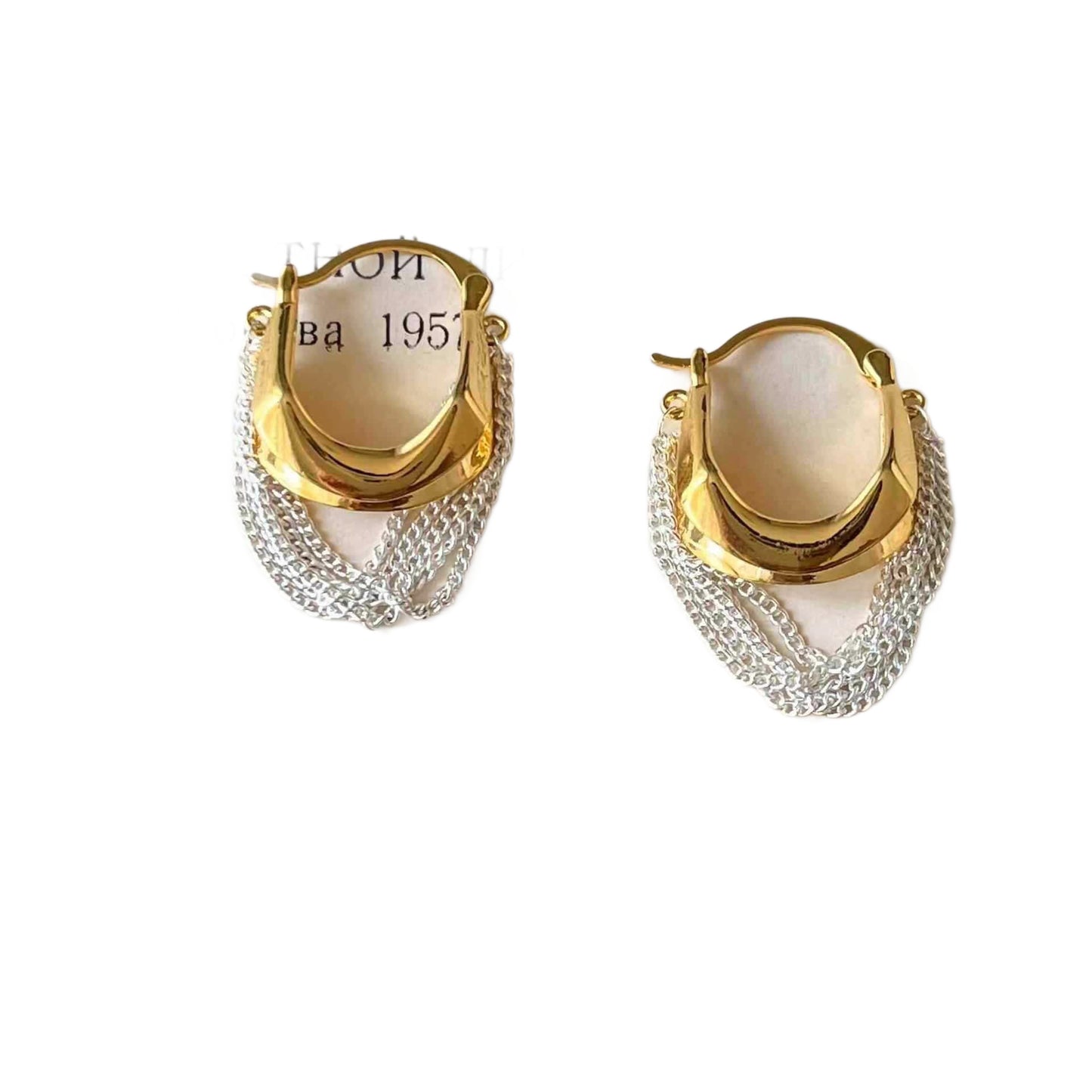 Sier Contrast Color Chain Light Luxury High Sense Niche Rings