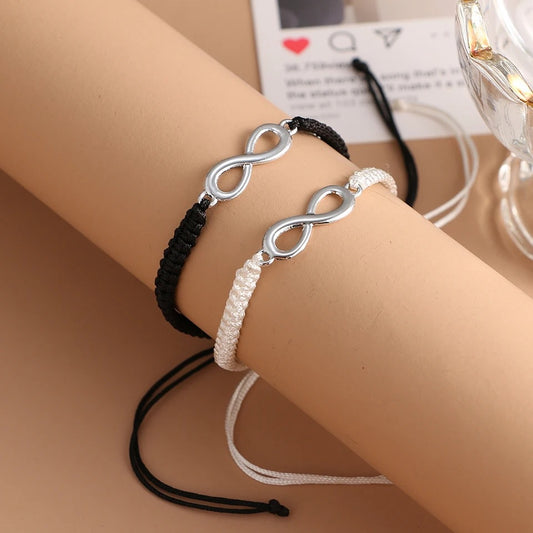 Alloy Words Infinite Woven Adjustable Friendship Bracelets