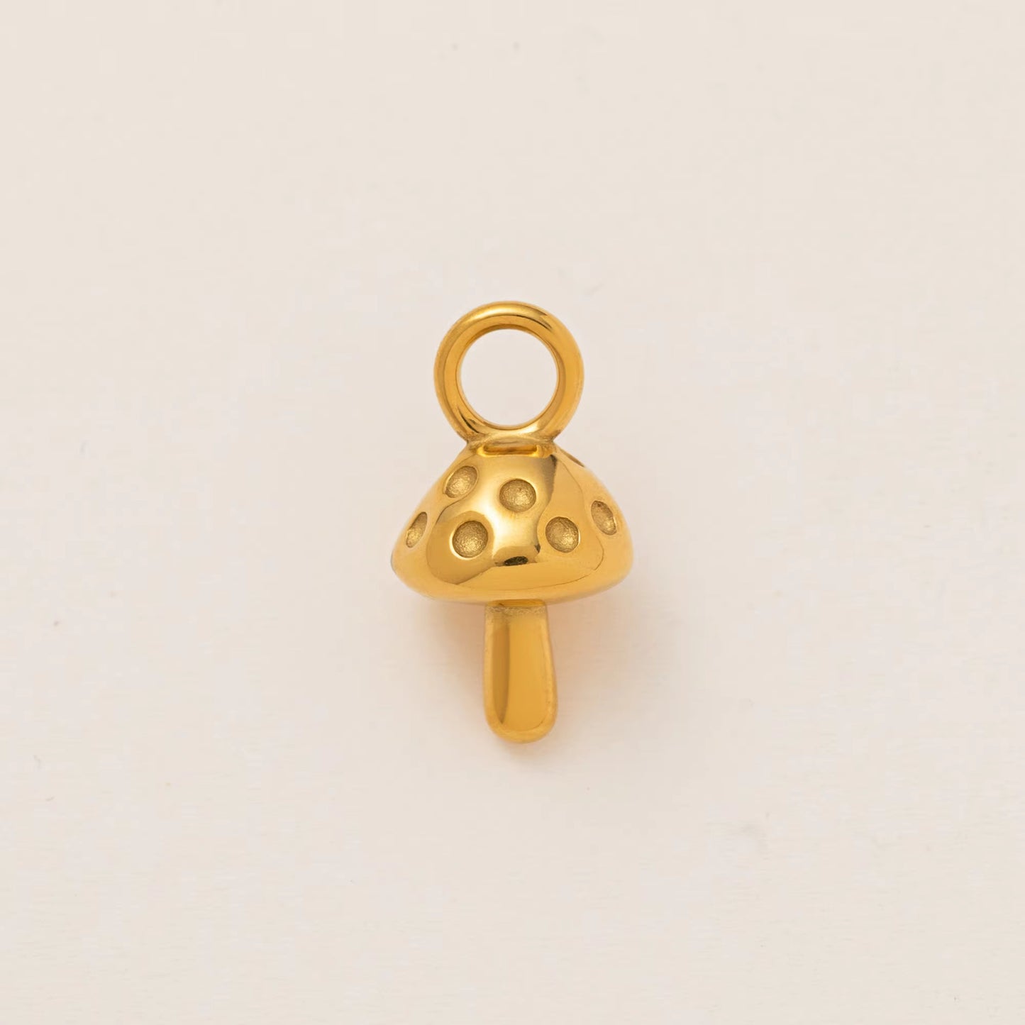 Mushroom Parts Vacuum Plating Gold Color Pendants