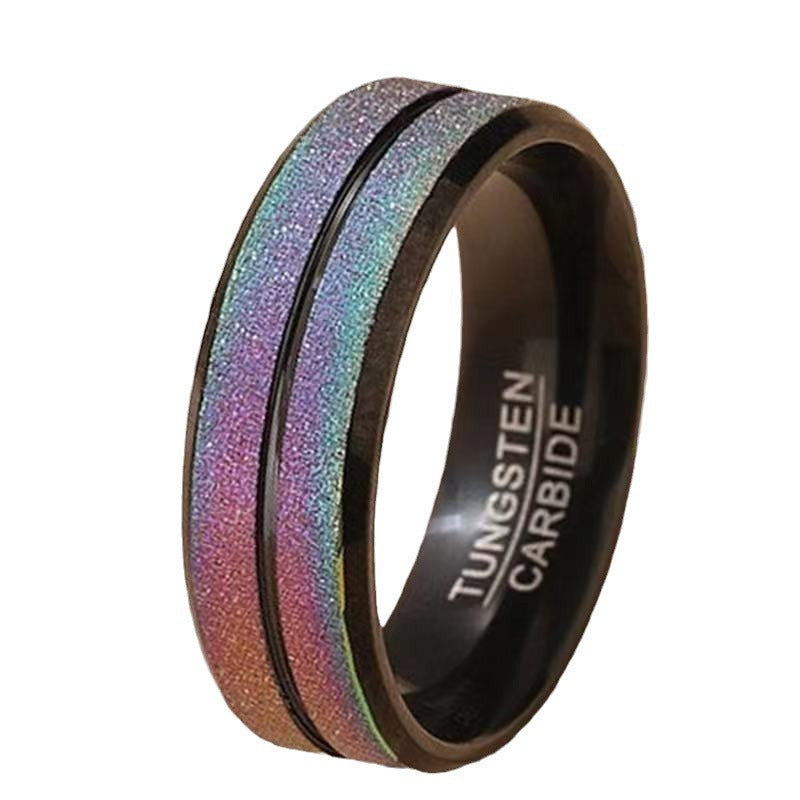 Men's Titanium Steel Niche Advanced Color-free Black Rings
