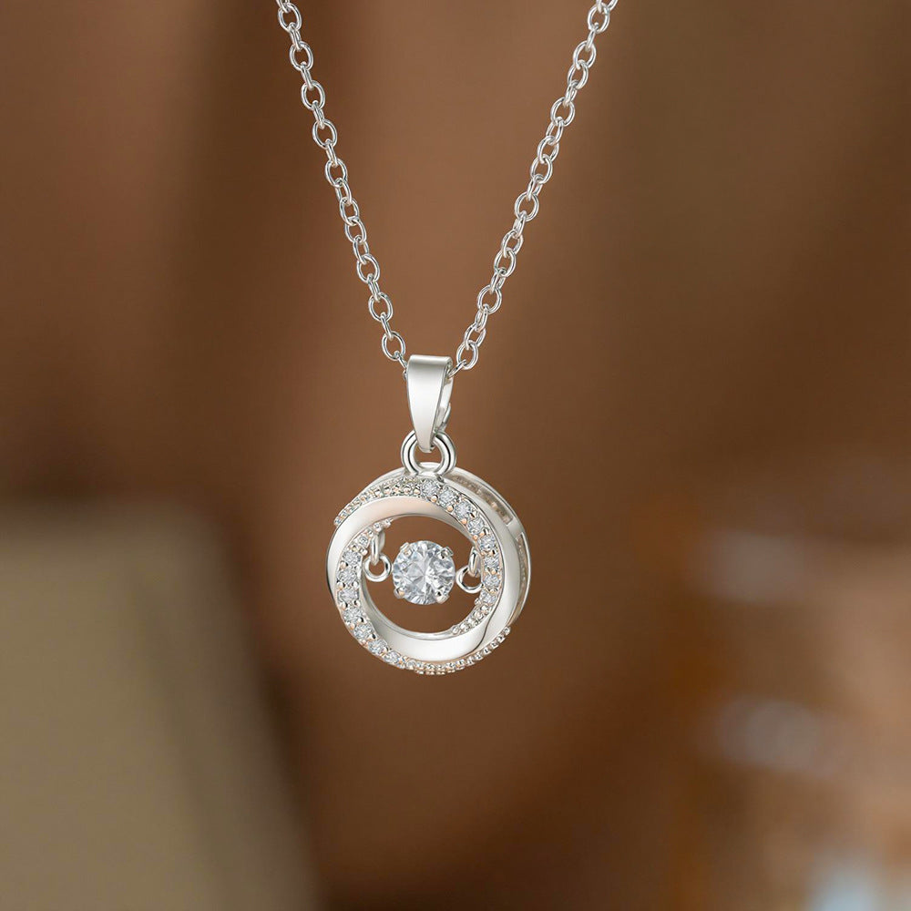 Luxury Design Female Smart Moissanite Clavicle Chain Fashion High Pendants