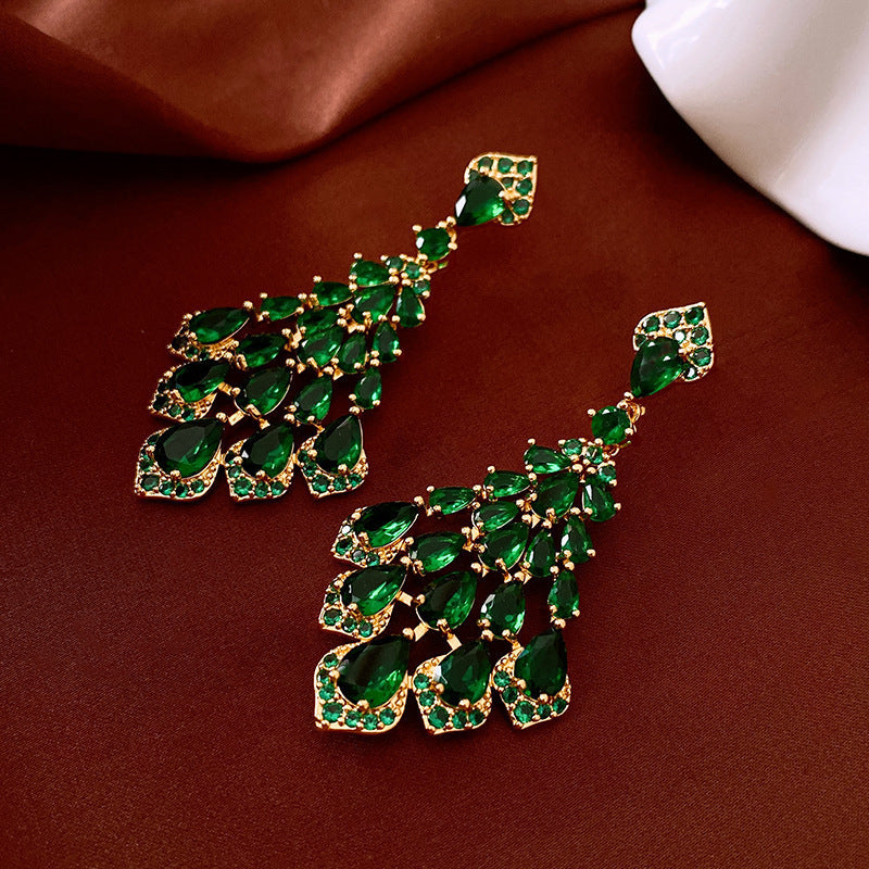 Zircon Butterfly Water Drop Ear Female Rings
