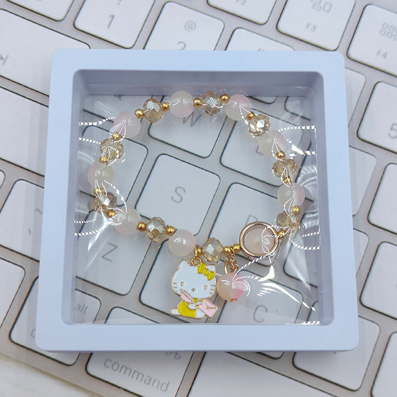 Children's Female Ice Crystal Cartoon Clow Rabbit Bracelets