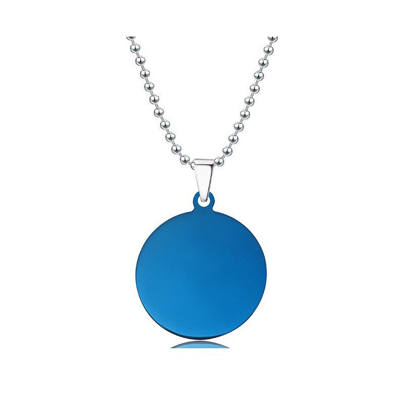 Laser Color Printing Material Holiday Gift Lettering Stainless Necklace