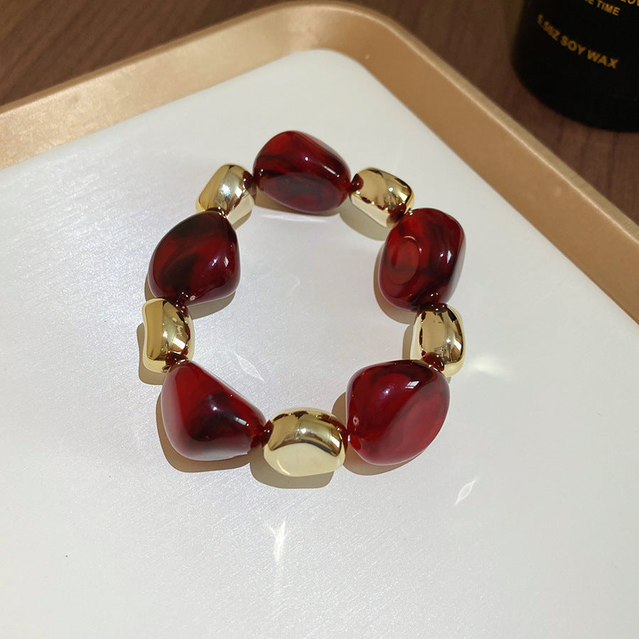 Acrylic Beaded Pearl Vintage Ethnic Style Affordable Bracelets
