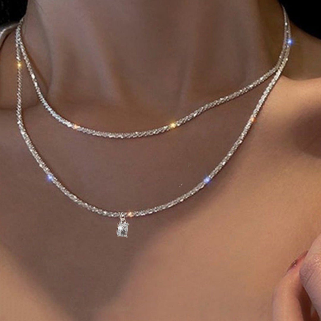 Small Pieces Of Sier Snake-shaped Clavicle Chain Necklaces