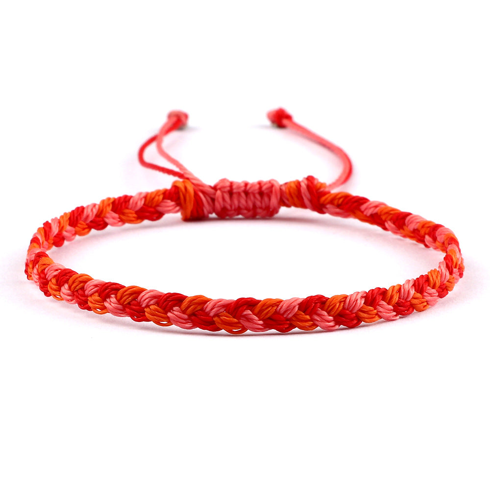 Creative Twist Weave Taiwanese Wax Handmade Hand Unisex Twin Bracelet