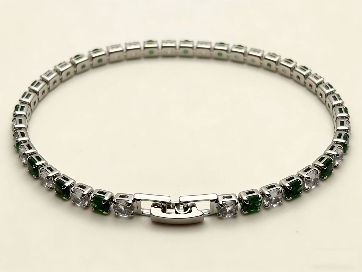 Contrast Color Full Diamond Tennis Fashion Personalized Minority Exquisite Temperament Bracelet
