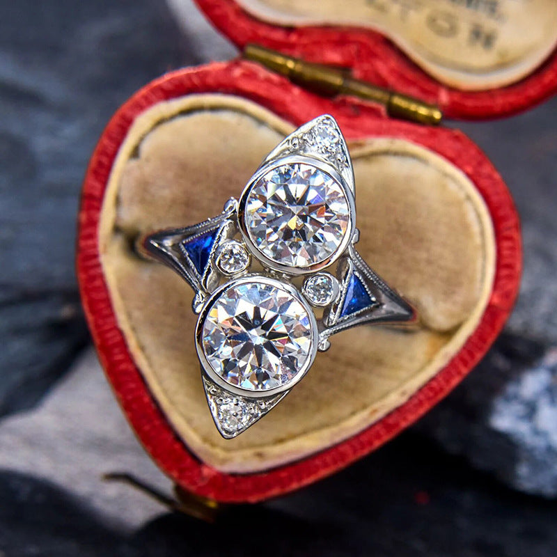Shi Fashion Technology Sense Horse Eye Female Ring