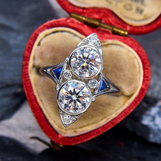 Shi Fashion Technology Sense Horse Eye Female Ring