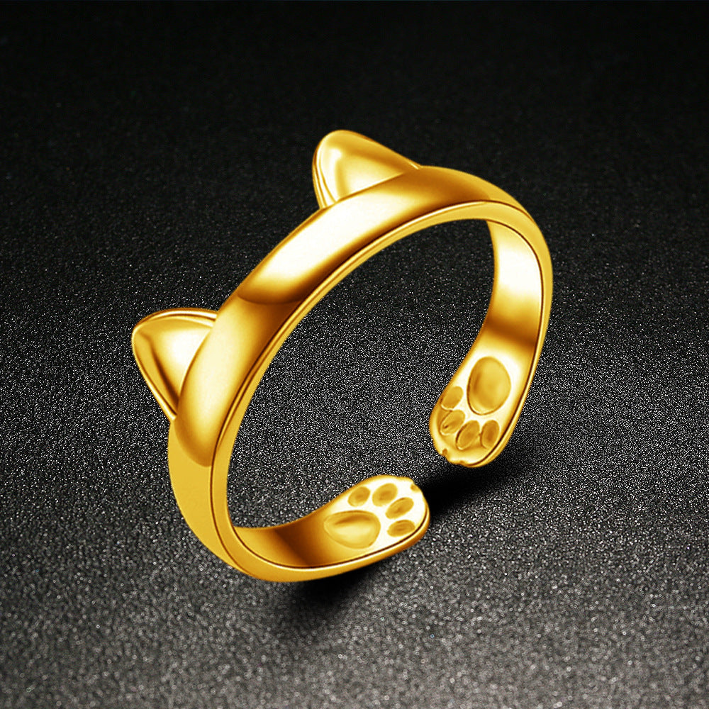 Cat Cute Refreshing Open Ear Cartoon Rings