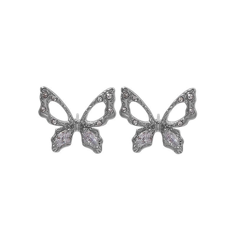 Women's Zircon For Trendy Simple Niche Design High-grade Light Luxury Ear Stud Earrings