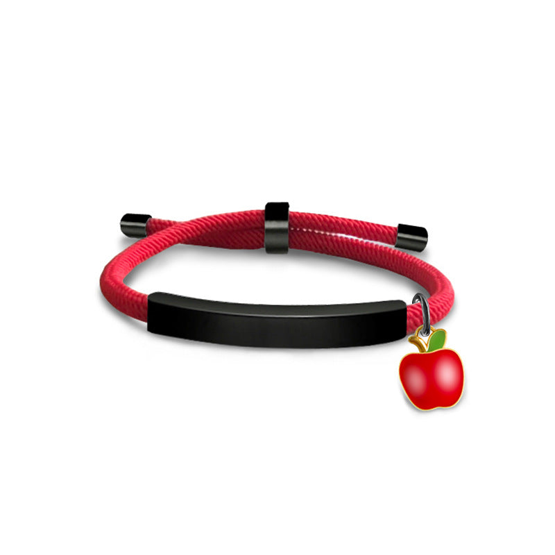 Material Red Apple Accessories Gift Lettering Bracelets