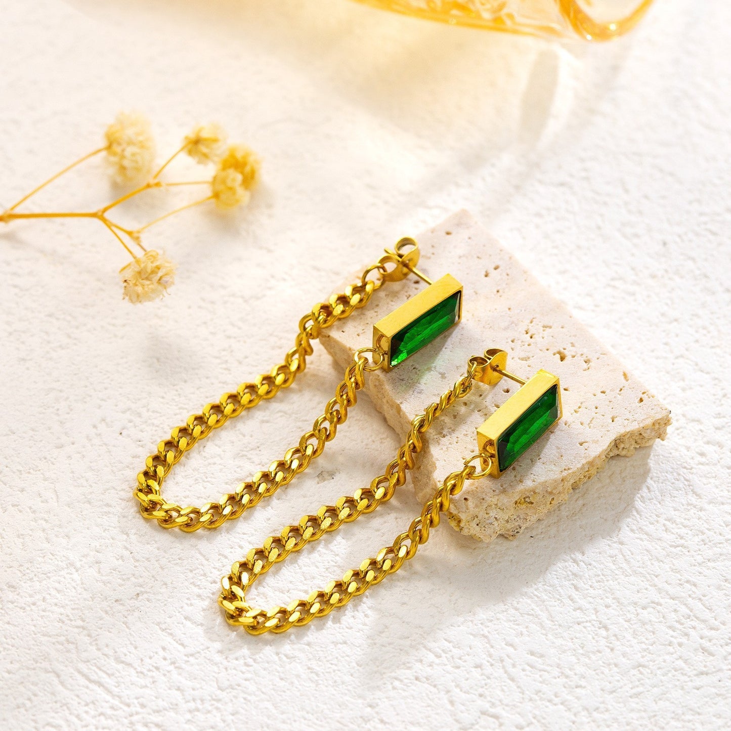 Women's Titanium Steel Zircon High-grade Tassel Graceful Earrings