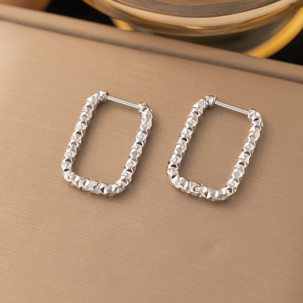 Clip Fashion Popular Knock Pattern Titanium Steel Ear Buckle