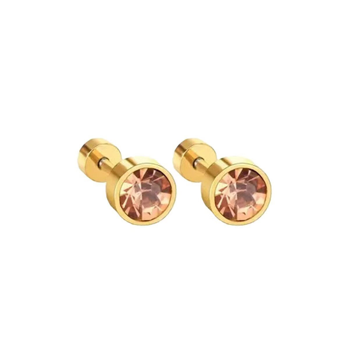 Stainless Steel Diamond Cup Car Plug Ear Bone Seconds Stud Earrings