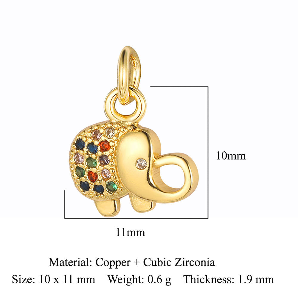 Tree Horseshoe Copper Zircon Snake Butterfly Pendants