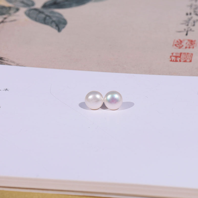 Women's Natural Freshwater Pearl Ear Sterling Sier Needle Earrings