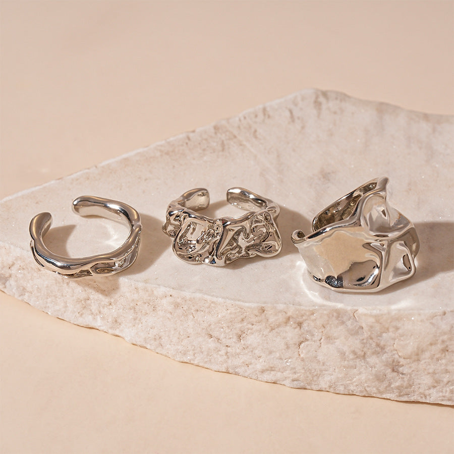 Rose Flower Love Pearl Light Luxury High Sense Ring