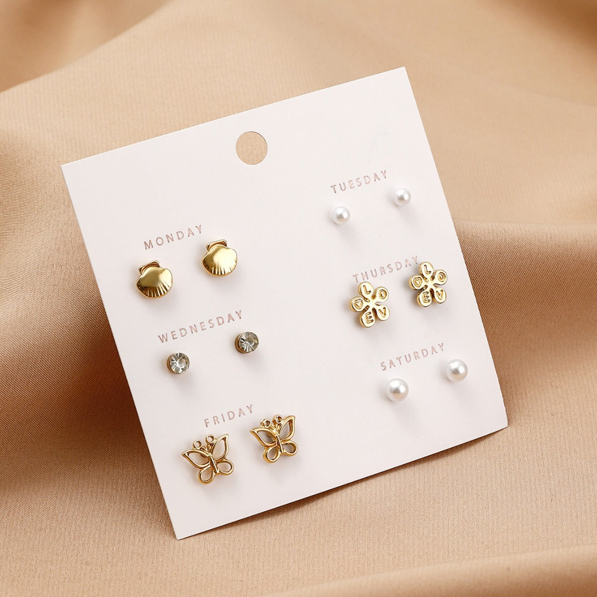 Women's One Week Combination Light Luxury High-grade Earrings