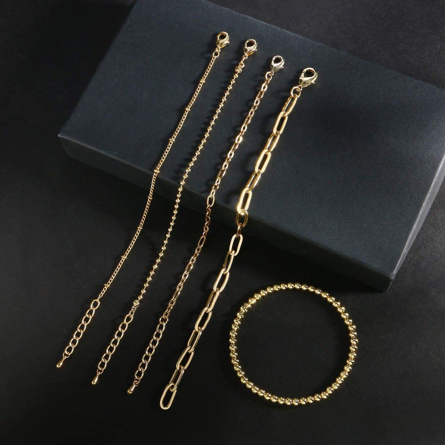 Elegant Metal Cuban Link Chain Alloy Bracelets