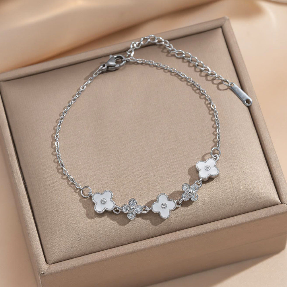 Women's Rhinestone Zircon Stitching Trendy Unique Commuter Light Luxury Bracelet