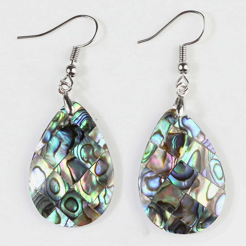 Natural Abalone Shell Ear Hook Eardrop Earrings