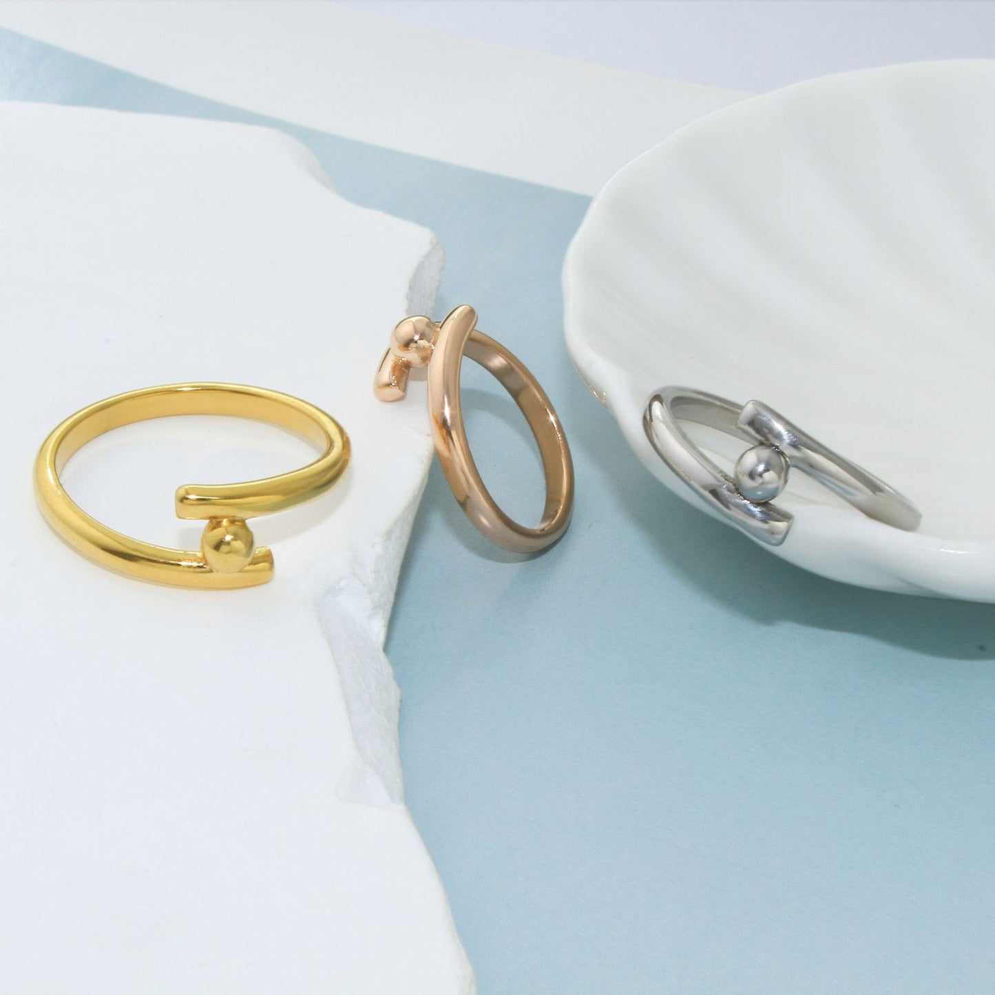 Ball Commute Light Luxury Personality High Sense Fashion Ring