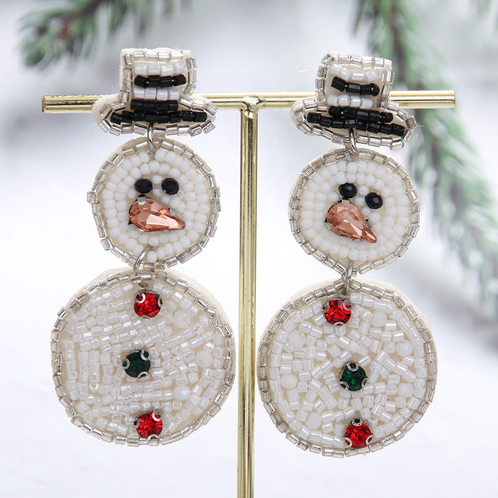 Bead Exaggerated Personalized Handmade Beaded Ethnic Earrings